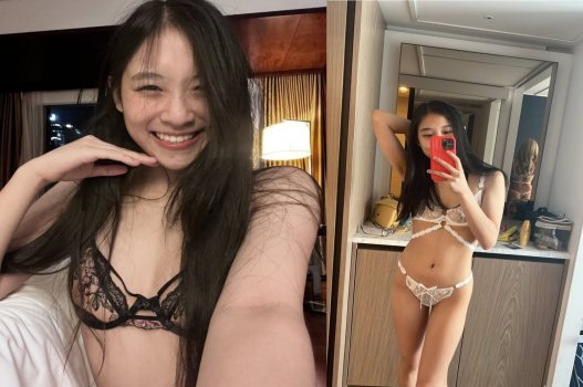 Minh Anh vui vẻ khi được bạn trai đưa lên đỉnh