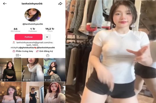Tiktoker Lanhxinhyeu đụ anh cu độ bi nát cả bím